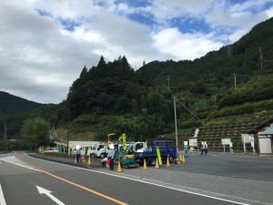 道の駅633美の里(むささびのさと)　９／２１（水）駐車場出口における道路工事、および秋の全国交通安全運動啓発キャンペーンの実施について